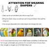 QBLEEV Bird Diaper Flight Suite, Reusable Parrot Nappy Cockatiel Clothes