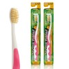 MOUTHWATCHERS Soft Childrens Flossing Manual Toothbrush, Set of 2 Pink