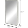 Plexon Stainless Steel Framed Cabinet, 16 in x 26 in,