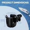 Marine Rail Cup Holder with 360 Degree Rotation Adjustable Clamp,Clamp