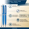 Lanier Blue Clara Ballpoint Pen - Blue Glossy Clear Body