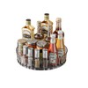 Ollimy Lazy Susan Turntable Fridge Organiser, 360° Rotating Kitchen Organiser, Cooling Cupboard, Turntable, Spice Holder for Spice, Pantry, Cabinet, Bathroom, Chest of Drawers (21 cm, Transparent)