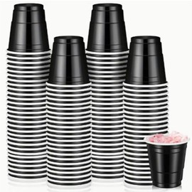 Vasos Shot Tequileros Negro Reutilizables 2 oz Pack 50 unidades