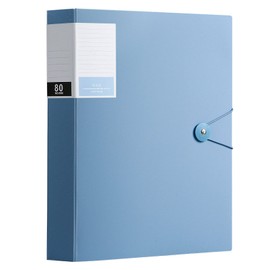 Binder with Plastic Sleeves 40/60/80 Pocket Bound Sheet Protector Presentation Book, Display Book, for A4 Size Inserts (80 Pocket, Blue)