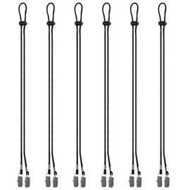 Inovat Pack of 6 Pcs Adjustable Napkin Clip Lanyard Neck Strap Bib Clips for Elderly/Adult/Baby