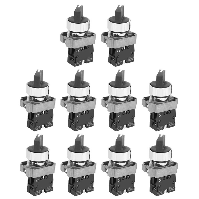 10Pcs BERM Button Switches Normally Closed Safety 2Level Knob Switch