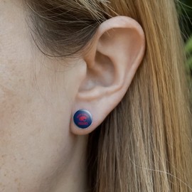 Univeristy of South Alabama Jaguars Novelty Silver Plated Stud Earrings