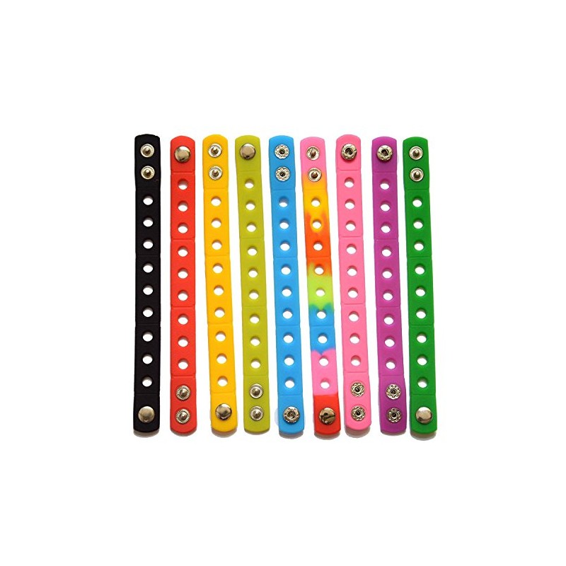 9 Colors 7 Inch Wristbands Silicone Bracelets for Party Gifts