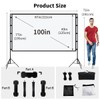TOWOND Projector Screen with Stand, 100 inch Outdoor Projector Screen