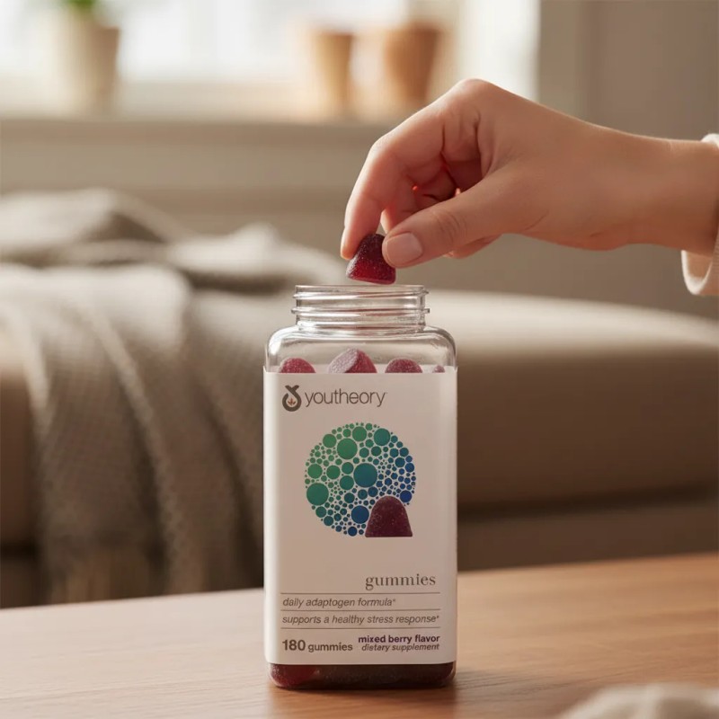 Adaptogeno Youtheory Antiestrés Reduce Cortisol 180 Gomitas
