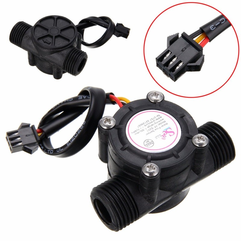 Hailege Water Flow Sensor G1/2" Water Flow Hall Sensor Switch