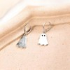 Gold Ghost Hoop Earrings for Women Silver Ghost Huggie Hoop