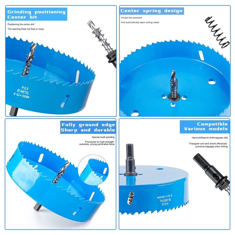 80mm HSS Bi-Metal Hole Saw, Table Vent Hole Cutter in