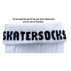 SKATERSOCKS 19" Mid calf White tube socks with Royal Blue-Red