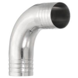 PATIKIL 90 Degree Elbow Hose Barb Fitting, 304 Stainless Steel, 38.1mm (1 1/2in) OD, Barb Connector, 1 Pcs