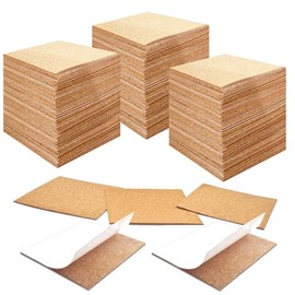 150 Pcs self Adhesive Cork Coasters Bulk,4"x 4" Coaster Bottoms self Adhesive, Square Cork Mats Backing Sheets for DIY Coasters Crafts Backing Tiles Supplies