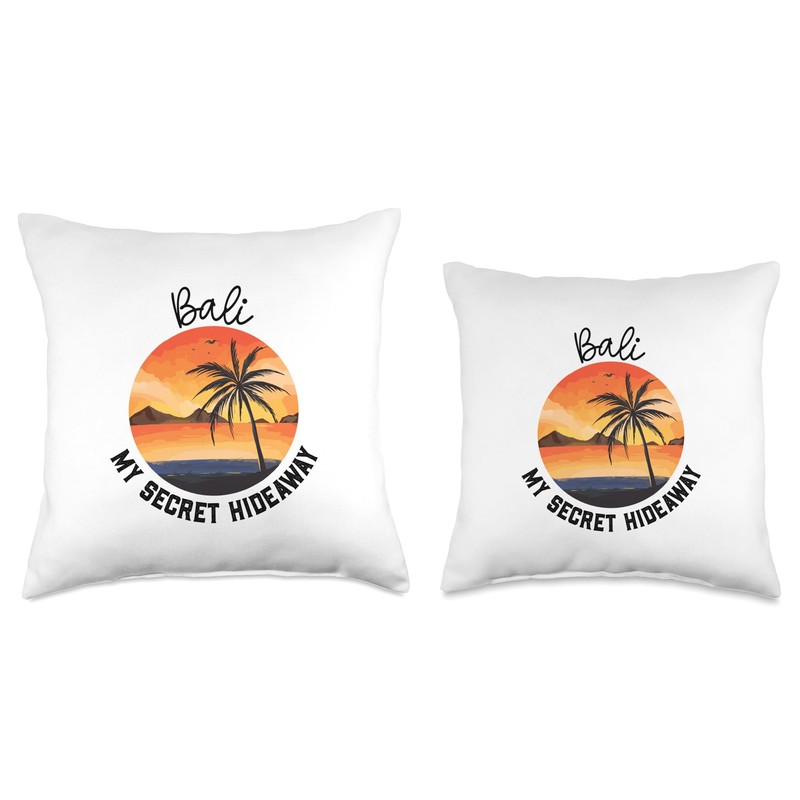 Secret Hideaway Bali Throw Pillow