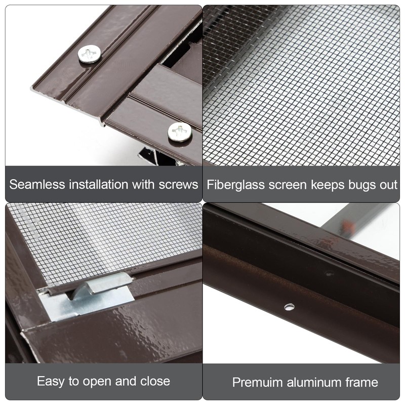 NeatiEase 2 Pack Shed Windows with Black Frame, 12x 18