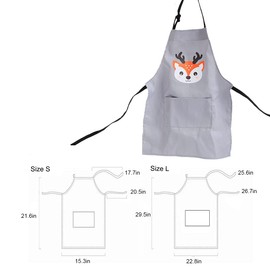 GudGmtoy 2 PCS Parent Child Aprons Kitchen Cute Cooking adult and child apron set with Pocket for Baking Painting Handmade Aprons