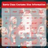 Aotiooy Santa Claus Costume for Men, 10pcs Professional Christmas Santa