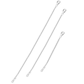 Necklace Extenders Gold Choker Bracelet Extenders Chain Set 2", 4", 6" Inches Hypoallergenic Durable in Gold, Rose Gold, Silver