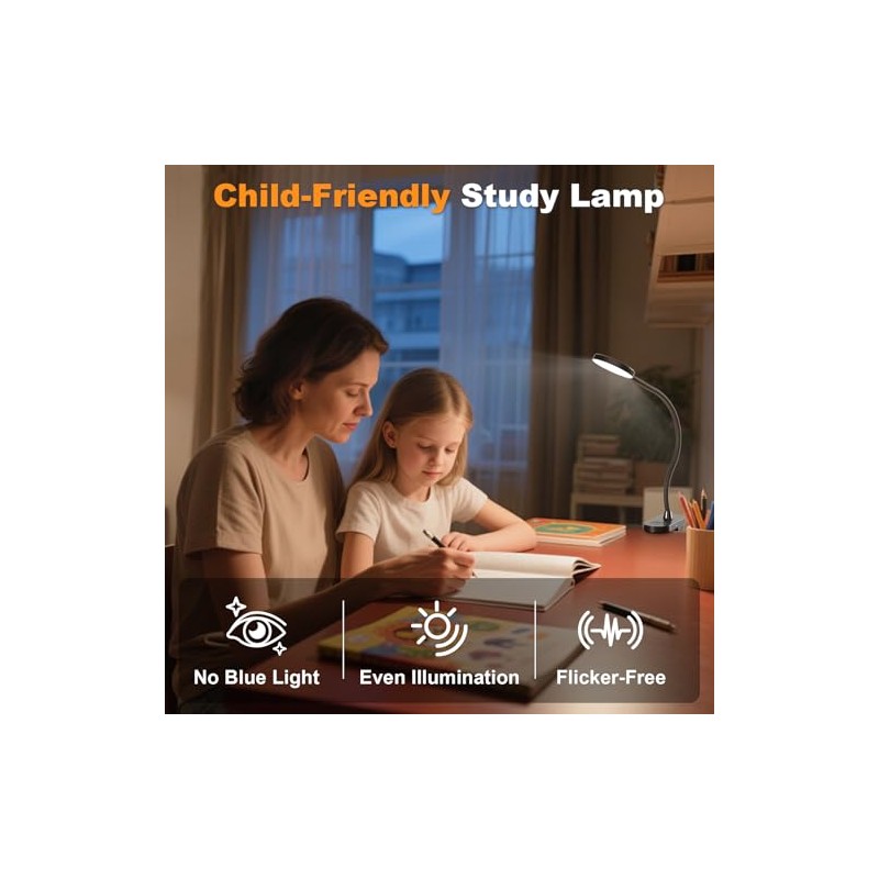 Rechargeable Clip-On Reading Light with 61 LEDs & 3 Color