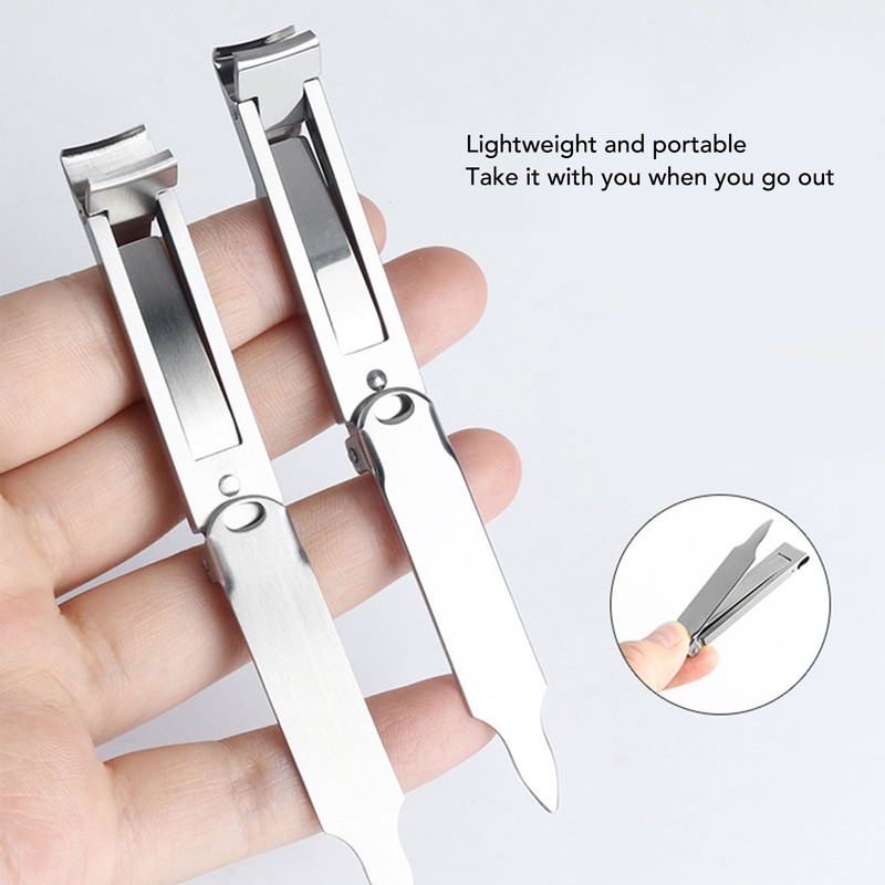 Nail Care Clipper Cutting Folding Stainless Steel Portable Ultra Thin