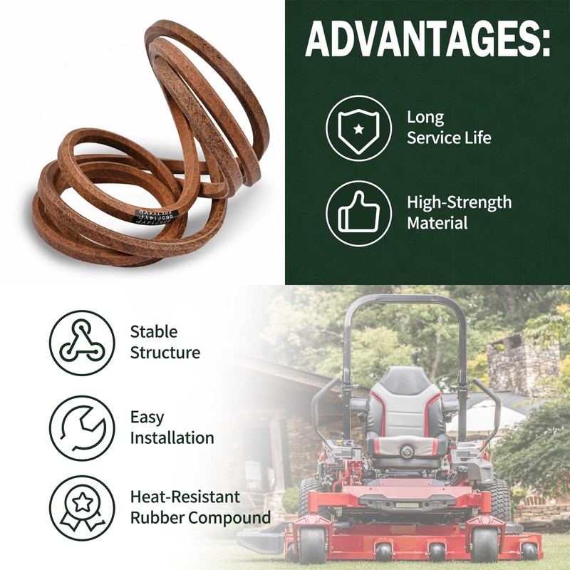 Promrmr Aramid Cord Dry Wrapped V-Belt, 885714YP Mower Deck Drive