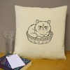Azeeda 40cm x 40cm 'Grumpy Persian Cat' Canvas Cushion Cover