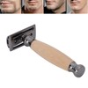 Men Shaving Razor with Wood Handle Portable Double Edge Razor