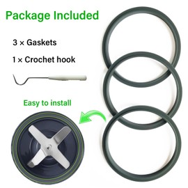 Blender Gasket Replacement Parts，Rubber O Ring Replacement for Nutribullet Blender 900W & 600W Series, Gaskets Replacement Seal Rings Gaskets Part for Nutribullet Blade (3pcs)