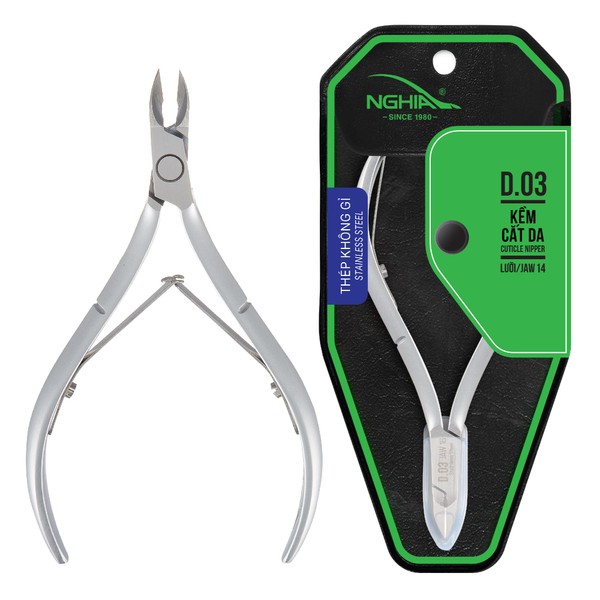 NGHIA Cuticle Nipper - D-03 JAW 12 | Stainless Steel