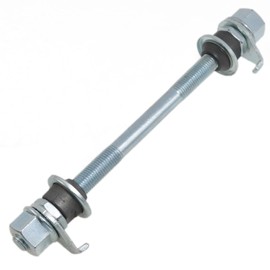 Meuey Lyot Silver Bicycle axle 3/8 Inch Bicycle Multiple Speed Front Hub Axle 142mm/5.59inch Hub Shaft Conical Lock Nut Washer Kit for Mountain Bikes 1PCS