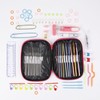 Crochet Hooks Set Colorful Ergonomic Handle Portable Metal Knitting Needles