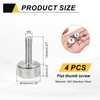 sourcing map 4 Pcs M3x12mm Flat Head Knurled Thumb Screws,
