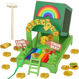 OFIHIDO Leprechaun Trap Kit for Kids,Wood DIY Craft Catch a Leprechaun Trap Kit for Kids Classroom Activity,St. Partrick Day Decorations Party Supplies
