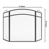 Calidola 3 Panel Fireplace Screen 48" W x 29" H