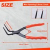LEONTOOL Curved Long Snap Ring Pliers for Holes, 90° Snap