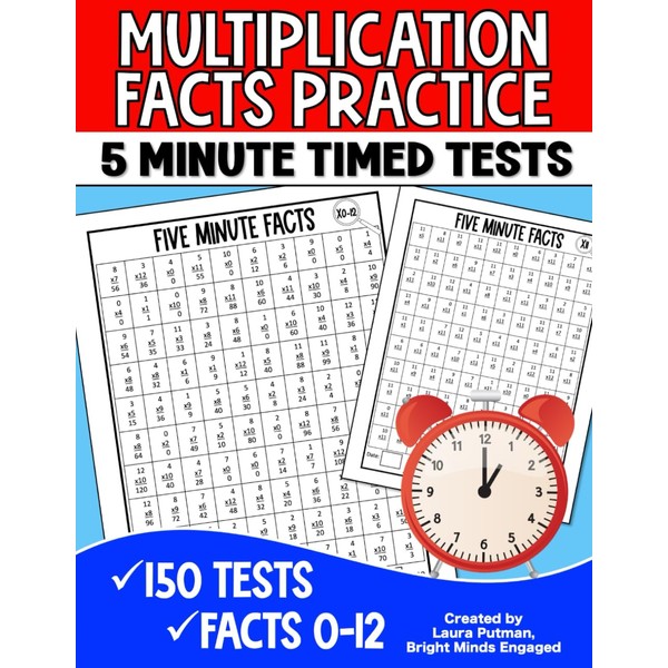 Multiplication Facts Practice 5 Minute Timed Tests (Multiplication Facts Practice