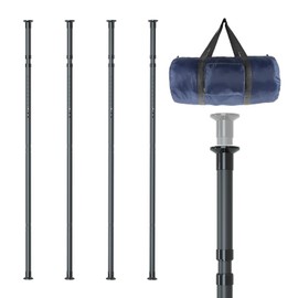 Aglaiprty 10-Foot Dust Barrier Poles Kit - (Pack of 4) Spring-Loaded Telescoping Poles with Carry Bag for Interior Painting & Decoration Projects