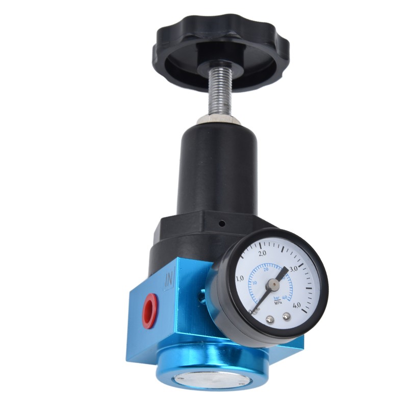 Air Pressure Regulator Miniature Pneumatic Reducing Valve Regulating Control GaugeQTYH‑08