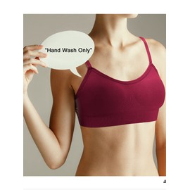 4 Pieces Neck Bralettes Wireless Cami Bra Tank Top Bra Sports Bra for Women Girls (Black, Dark Grey, Dark Red, Blue,X-Large)