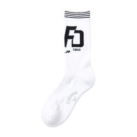 Callaway C24293109 Men's Crew Socks, Antibacterial and Odor Resistant (Dyna Hot: Far Infrared Radiation), Golf Socks, 1030_white