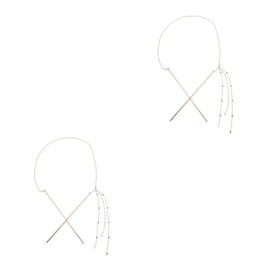 Baluue Pcs Fashionable Hair Chopstick Chinese Style Hairpin Double Chain Stylish Hair Stick for Women Girls