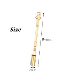 HRASY 4 Pieces Micro Scoop with Hanging Hole Stainless Steel Laboratory Sample Spoon Scoop for Salt Sand Glitter Spice Scoop Small Spice Jars Spoon (4 Colors-H)