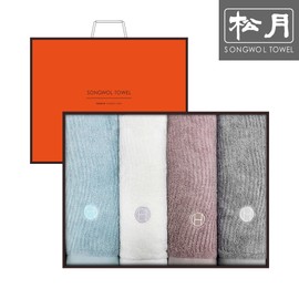 Songwol Towel Songwol Hotel Collection Bamboo Yan 100% Wave Hotel Towels Set of 4, Brown / 송월타올 송월 호텔컬렉션 뱀부얀 100% 웨이브 호텔수건 4매 세트, 브라운