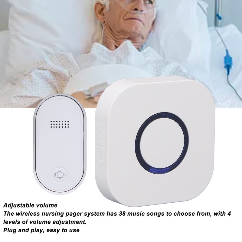 Wireless Caregiver Pager Emergency Nurse Alert System 433MHZ Volume Adjustment
