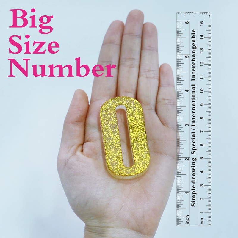 Wocuz 2 Pack Large Letter Silicone Mold Big Number Alphabet