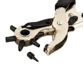 7-Piece S&R Replacement Hole Punch Set for Revolving Punch Pliers - Round & Oval - Heavy Duty Punch Pliers for Leather Processing, Belts, Textiles, Biothane, Paper & Plastic Material - Tool Steel,