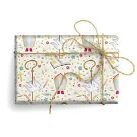 ARKRAFT Gift Wrap Set 3 Sheets XXL 90 x 65 cm Plastic-Free Packaging Paper FSC (18-9263)